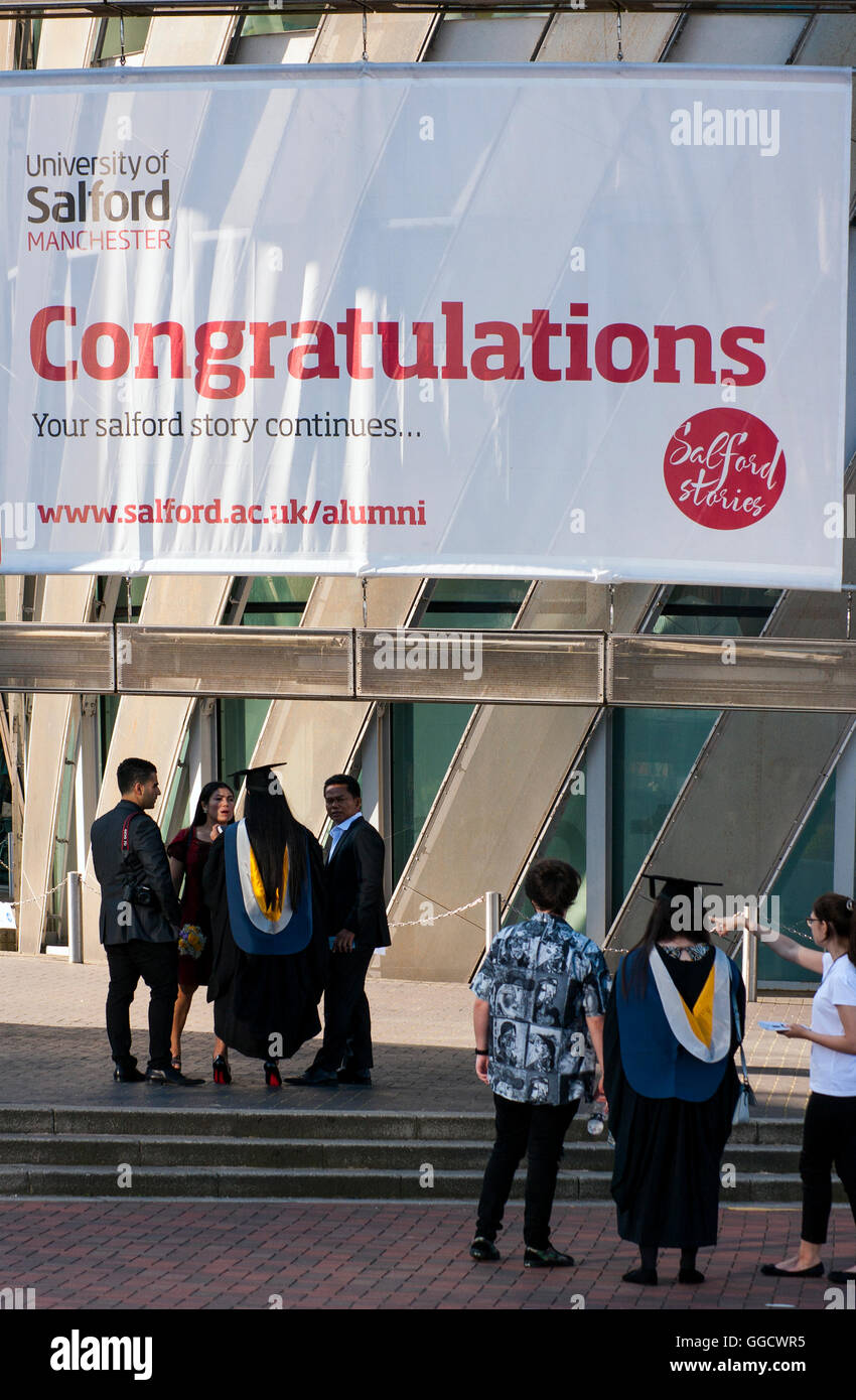 Salford University Graduation at the Lowry Salford Quays Stock Photo
