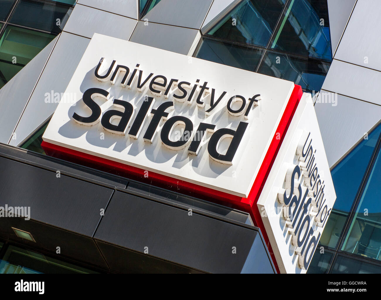 Salford University Salford Quays Media City Stock Photo