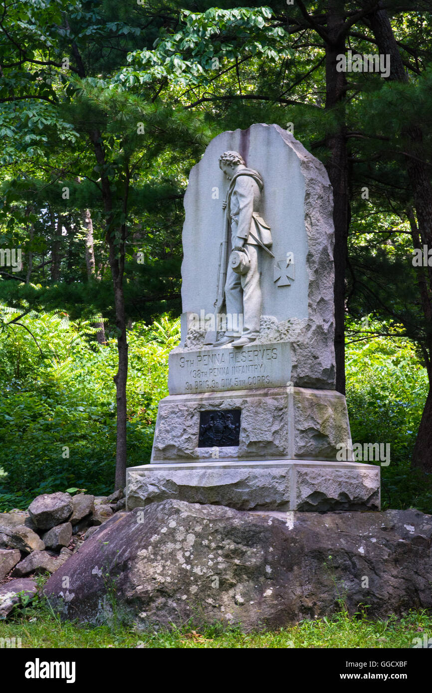 Monuments at the Gettysburg National Military Park, Gettysburg, PA, USA
