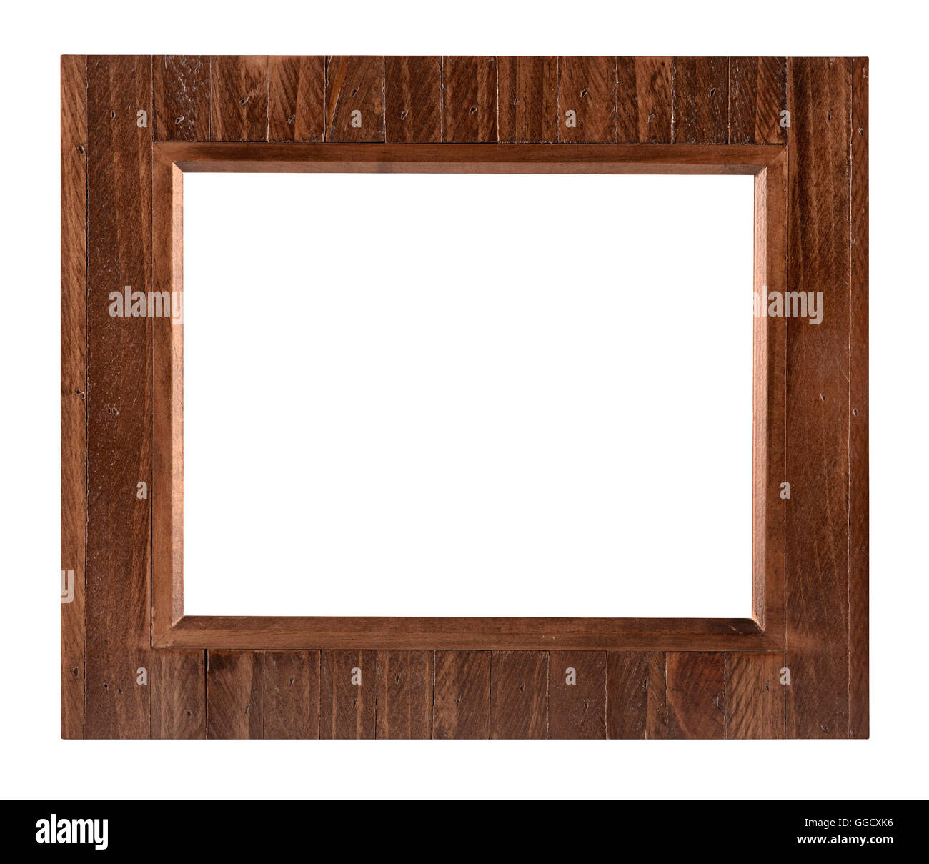 A brown picture frame isolated on a white background Stock Photo - Alamy