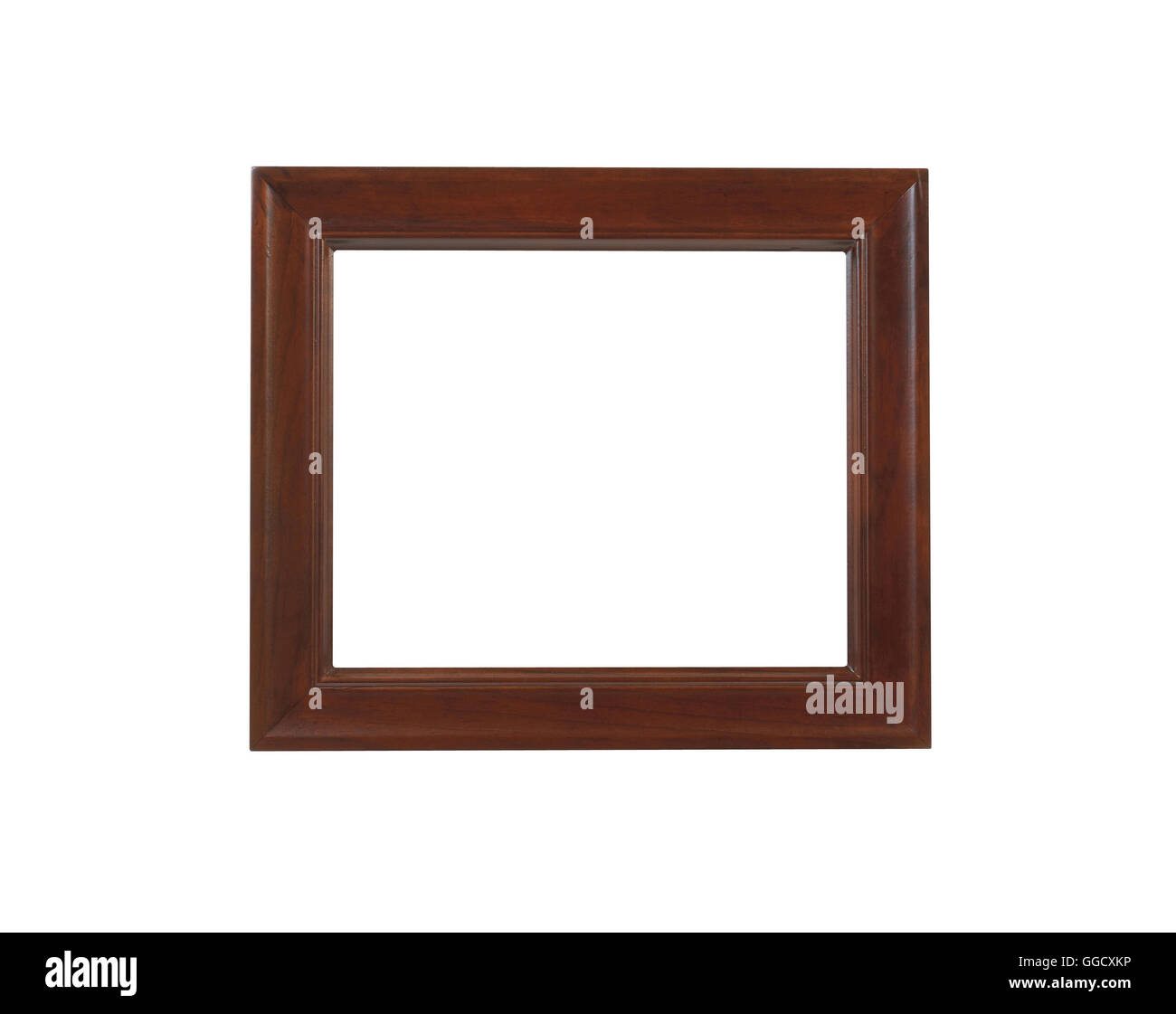 A brown picture frame isolated on a white background Stock Photo - Alamy