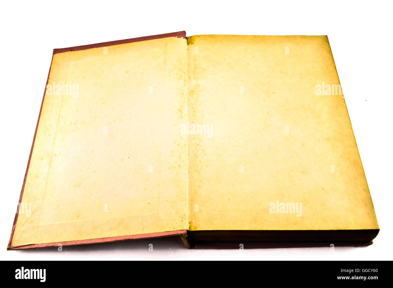 Old book isolated on white background Stock Photo - Alamy