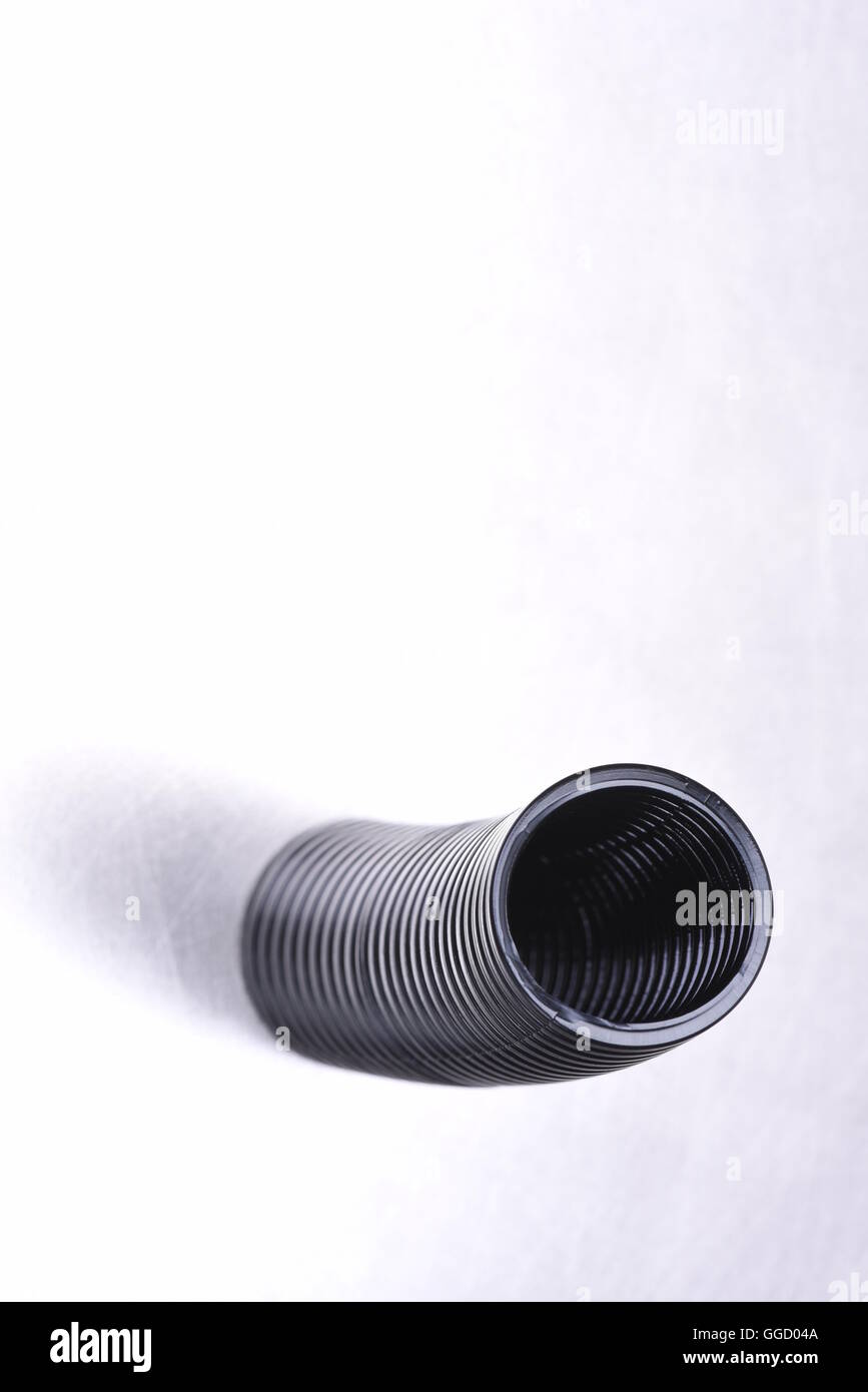 Corrugated plastic pipes Stock Photo