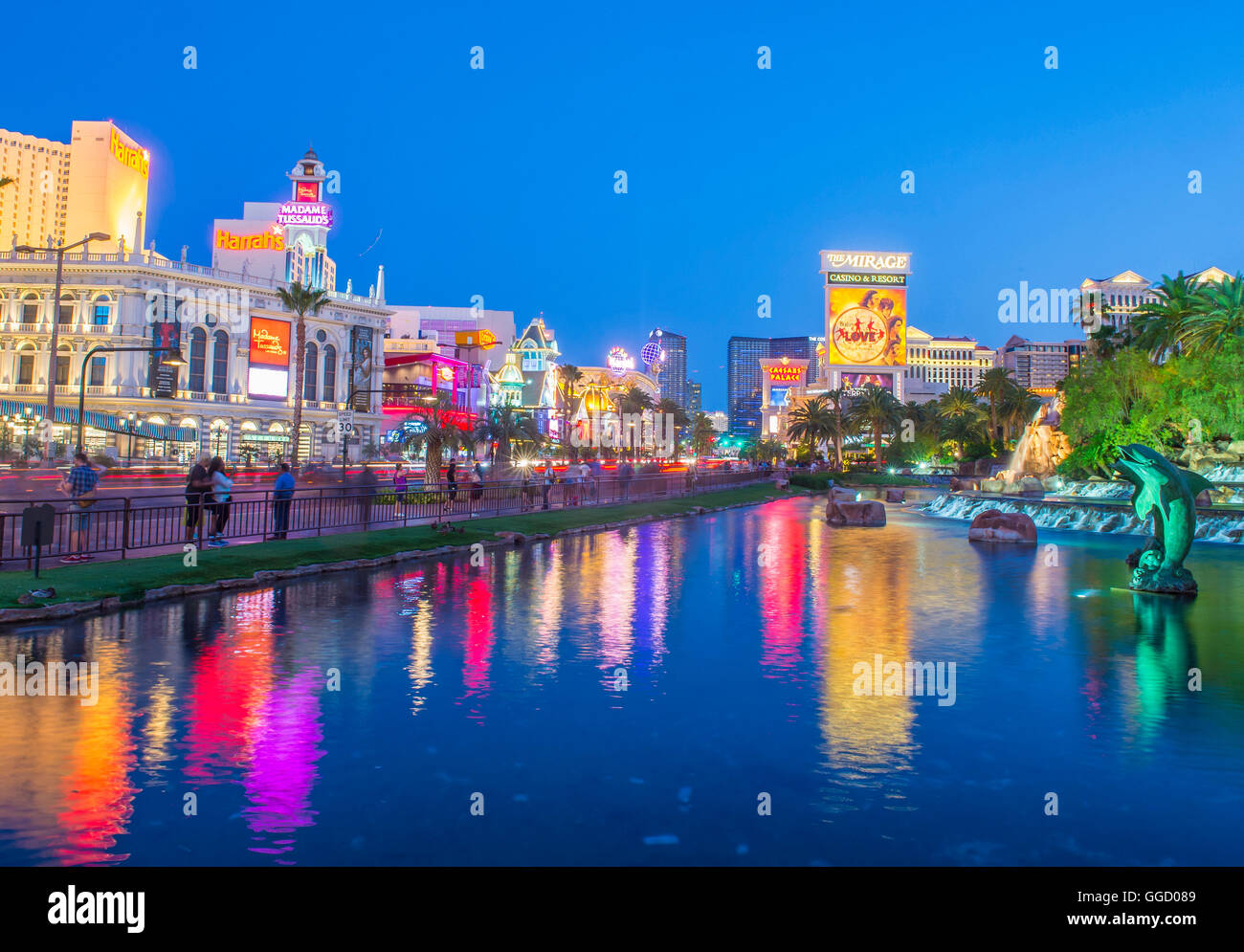 View of the strip in Las Vegas Stock Photo Alamy