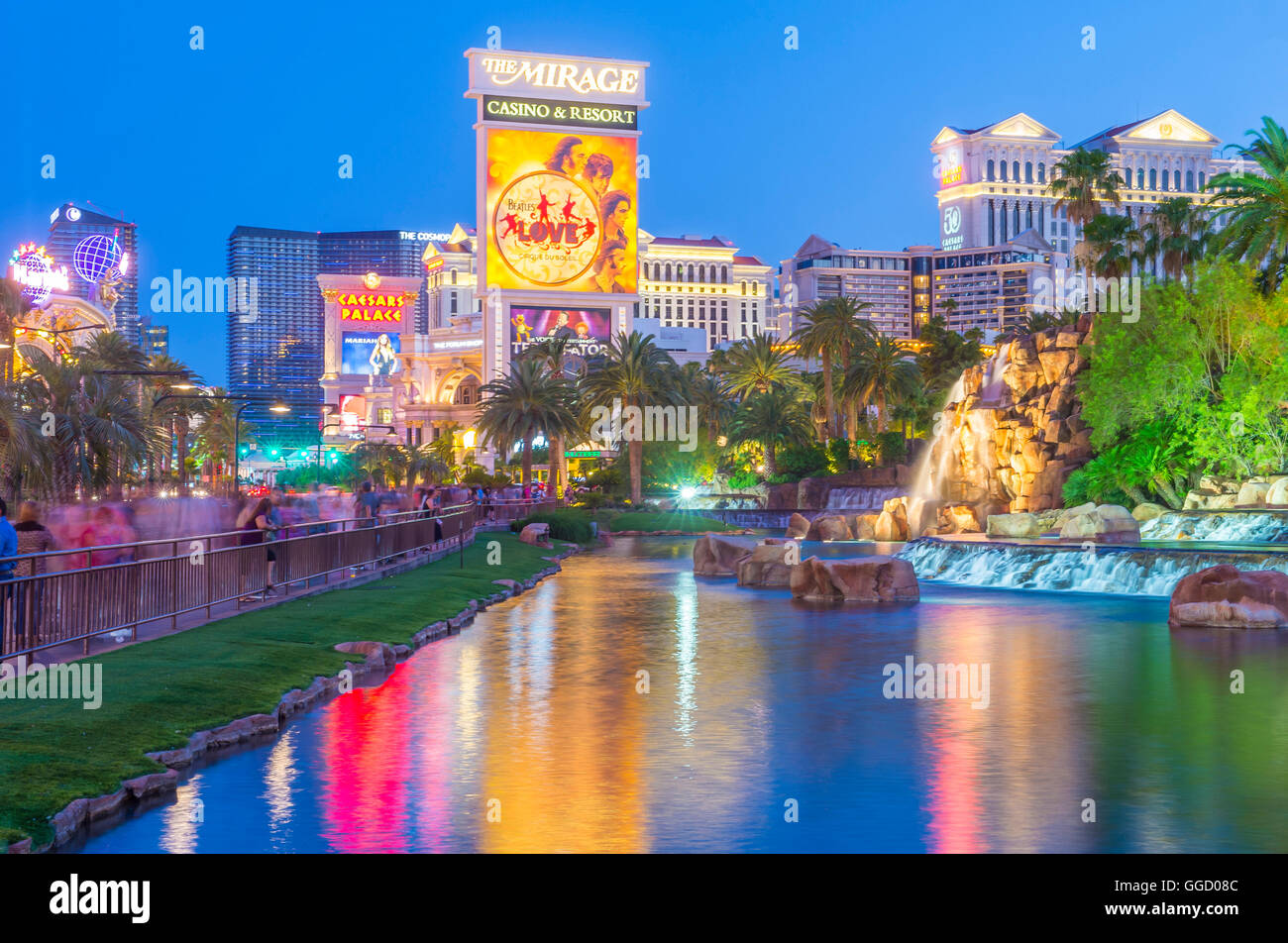 View of the strip in Las Vegas Stock Photo Alamy