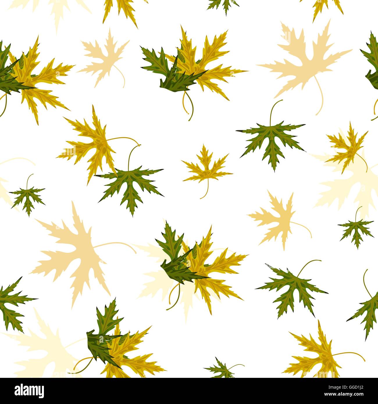Seamless background with colorful autumn leaves Stock Vector Image ...