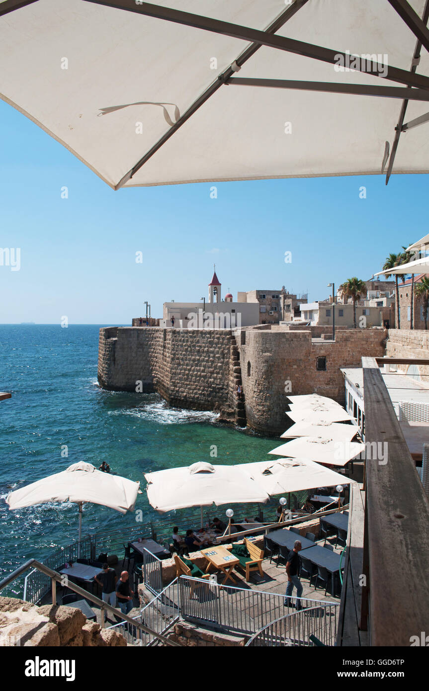 Israel: the Acre Sea Walls, original walls built by Zahir al Umar, the ...