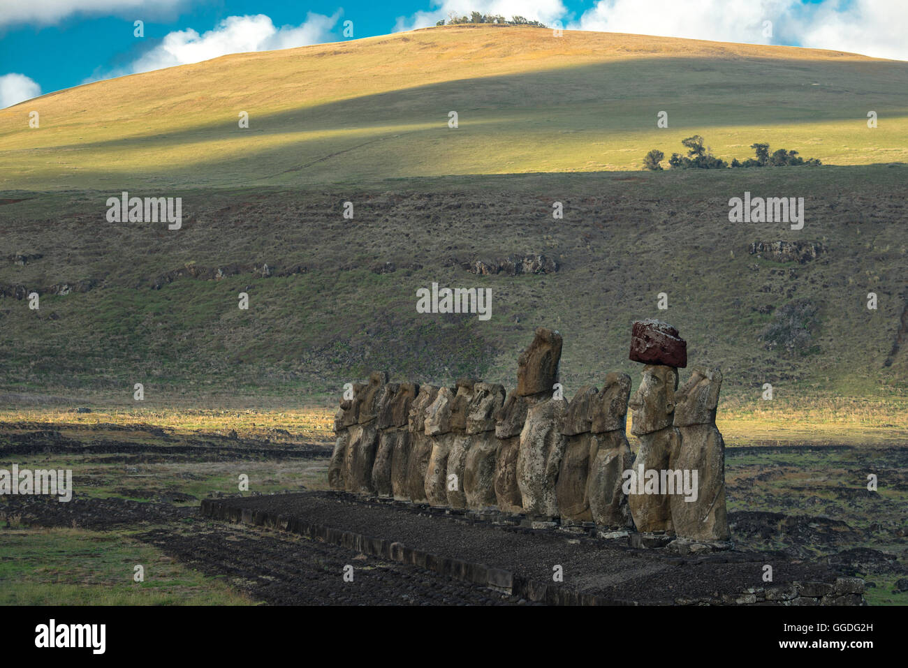 South America; Chile; Easter Island; Isla de Pasqua, south pacific; UNESCO, World Heritage Stock Photo