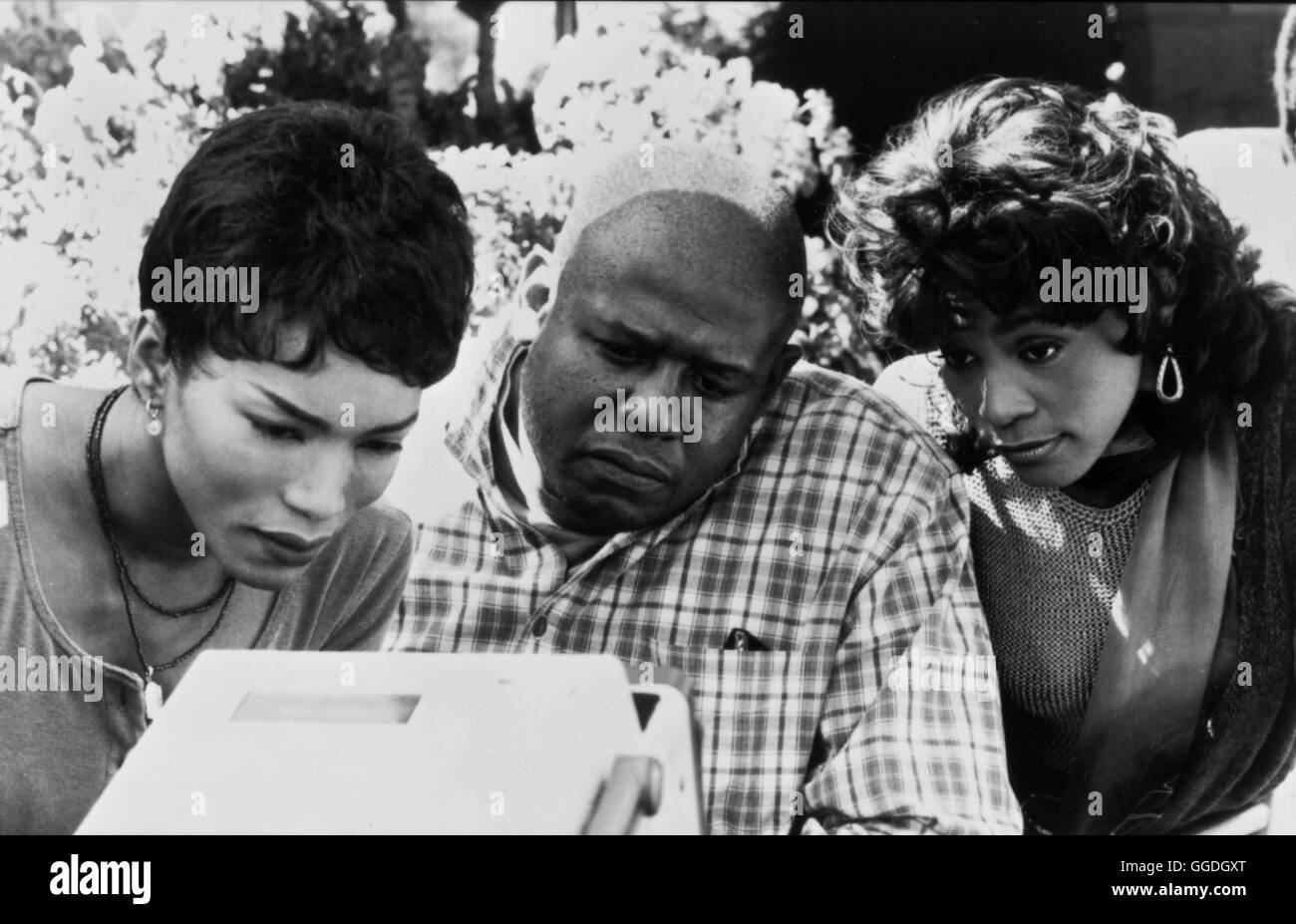 WAITING TO EXHALE - WARTEN AUF MR. RIGHT / Waiting to exhale USA 1995 / Forest Whitaker Bild: ANGELA BASSETT mit Regisseur FOREST WHITAKER und WHITNEY HOUSTON während der Dreharbeiten. Regie: Forest Whitaker aka. Waiting to exhale Stock Photo