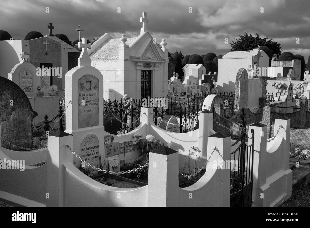 South America, Patagonia, Chile, Magallanes y la Antártica, Punta Arenas, cemetery Stock Photo