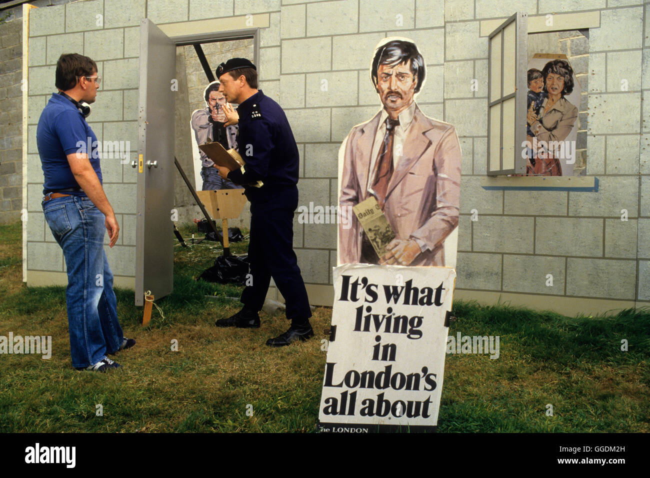 UK Police Firearms training shooting range. A Metropolitan Police ...