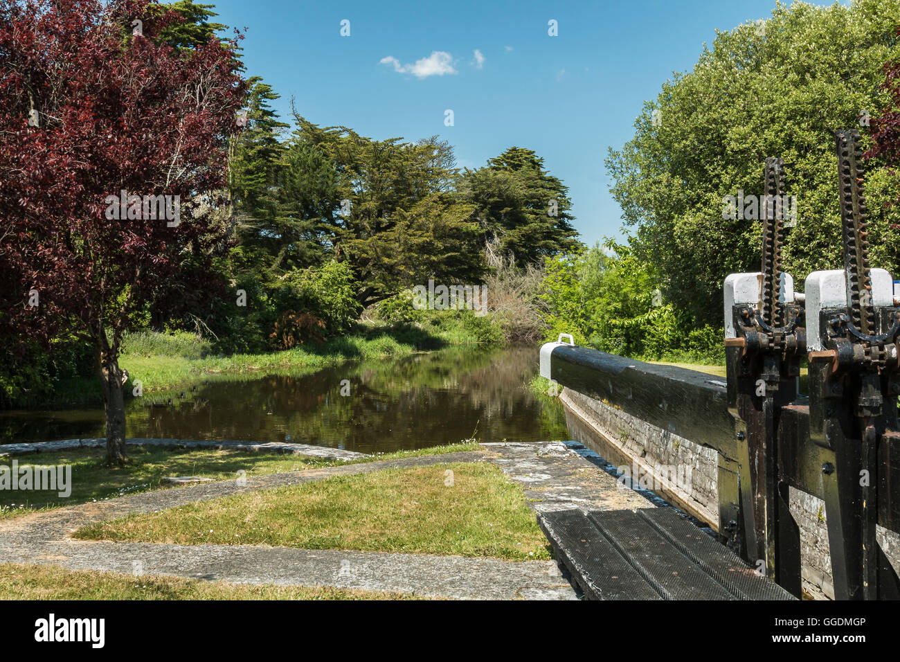 Lock gate in Cloondara Longford Ireland Stock Photo Alamy