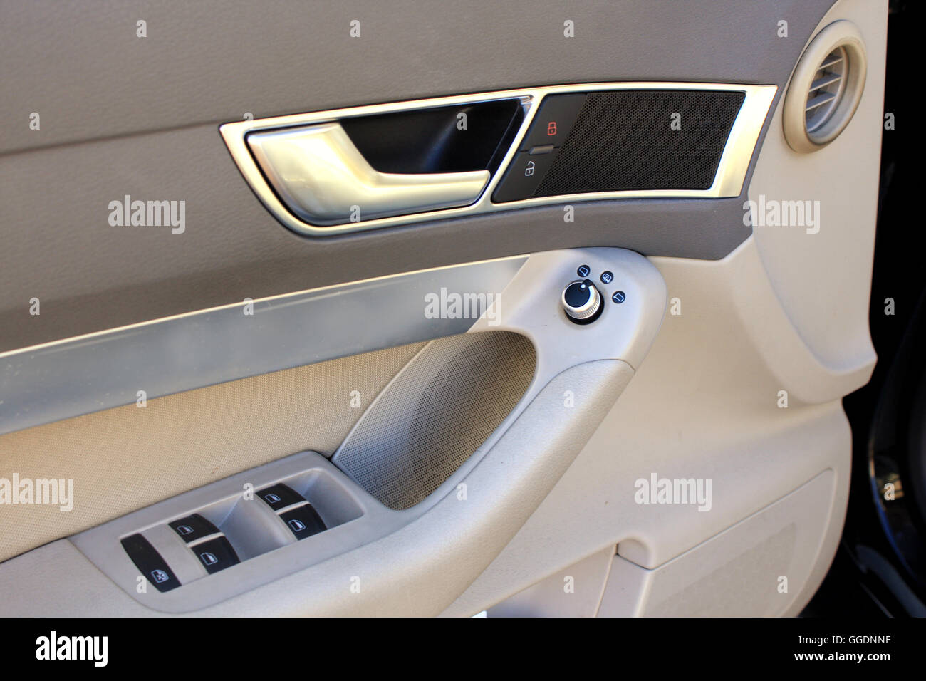 Car door with window buttons and locks Stock Photo Alamy