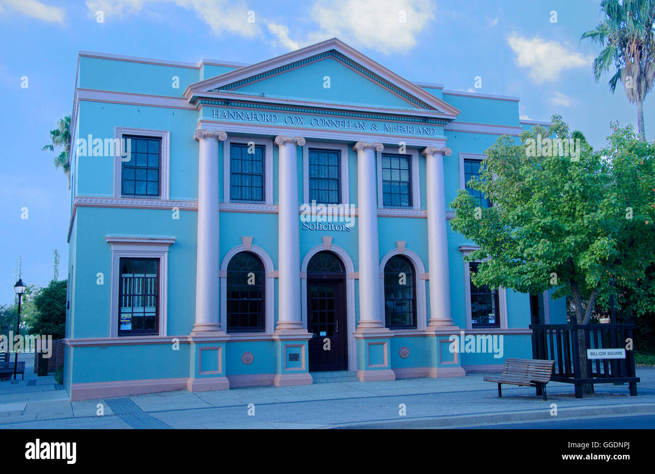 Grand building now housing solicitors firm Mudgee NSW Australia Stock Photo