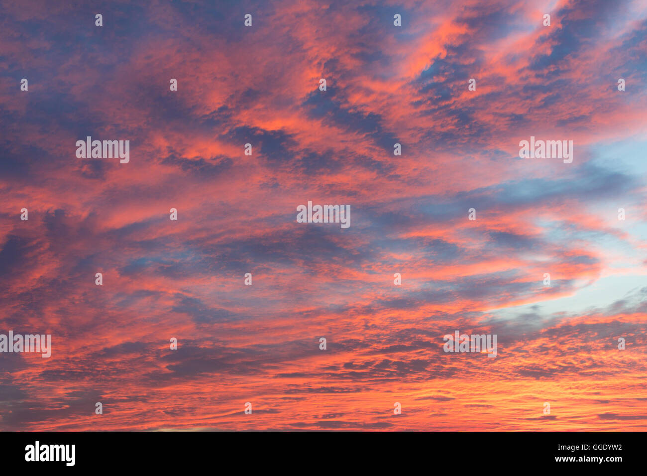 colorful sunset sky and clouds Stock Photo