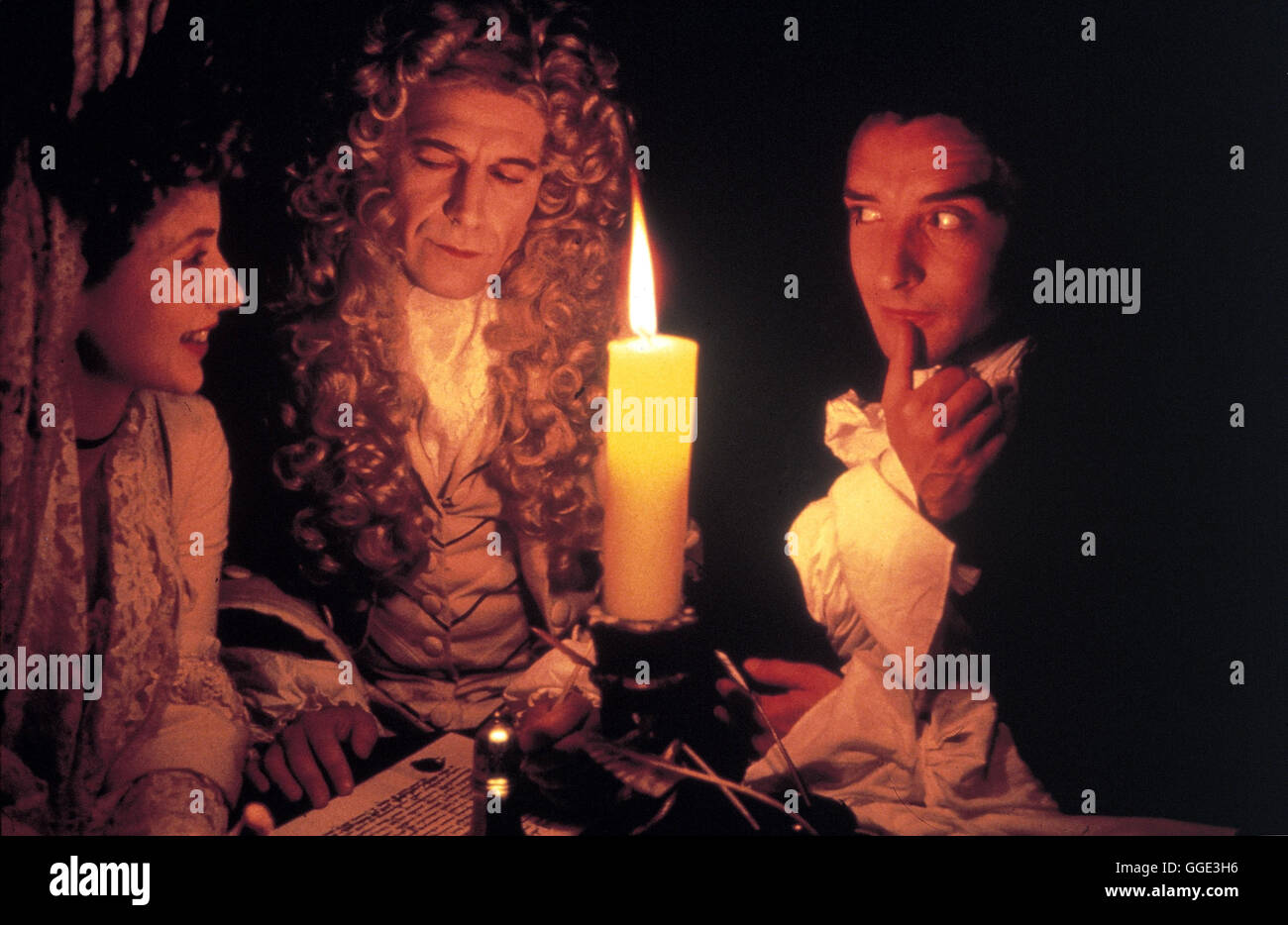 DER KONTRAKT DES ZEICHNERS / The Draughtsman's Contract GB 1982 / Peter Greenaway Szene mit ANNE LOUISE LAMBERT (Mrs. Talmann), HUGH FRASER (Mr. Talmann) und ANTHONY HIGGINS (Mr. Neville). Regie: Peter Greenaway aka. The Draughtsman's Contract Stock Photo