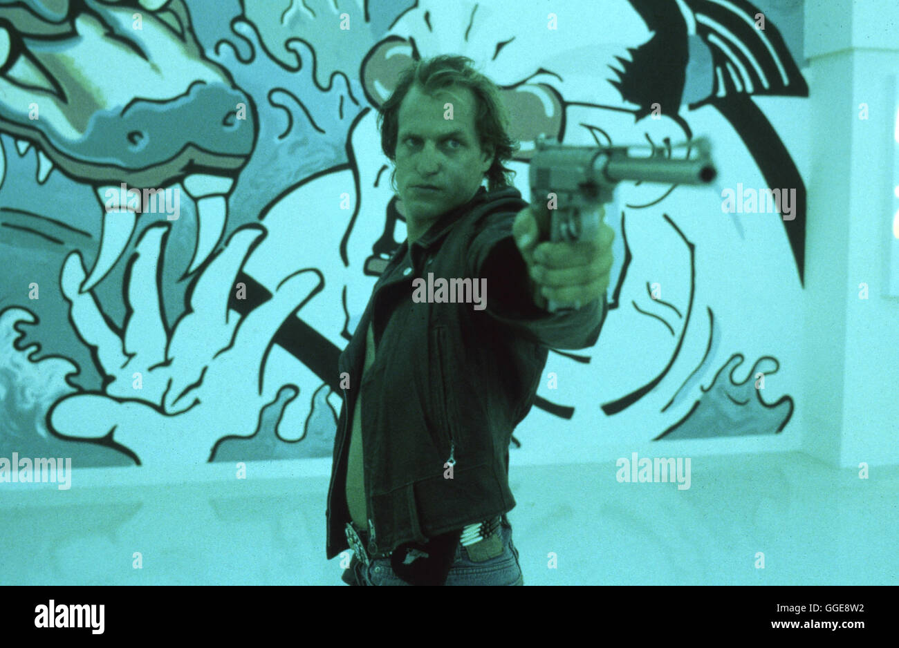 NATURAL BORN KILLERS / Natural Born Killers USA/FRA 1994 / Oliver Stone Szene mit WOODY HARRELSON (Mickey Knox). Regie: Oliver Stone aka. Natural Born Killers Stock Photo