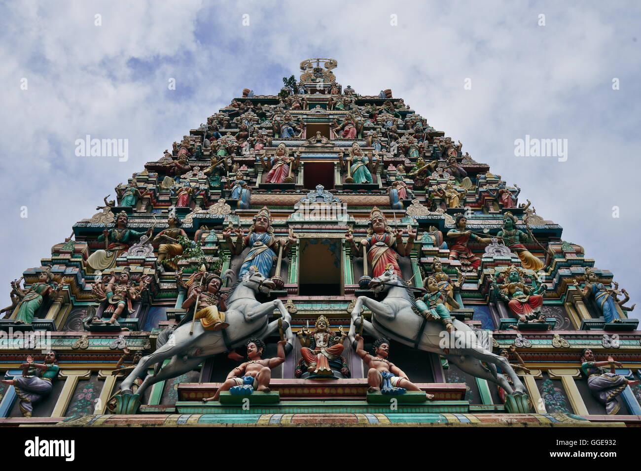Sri Mahamaraiamman Temple, China Town, KL Stock Photo
