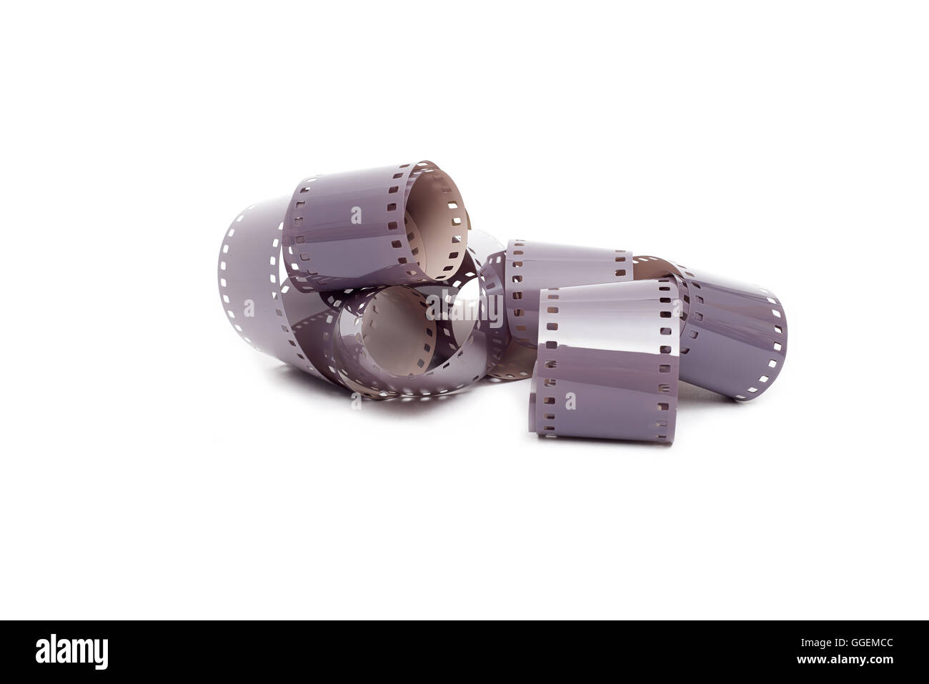 35mm color film strip isolated on white background Stock Photo - Alamy