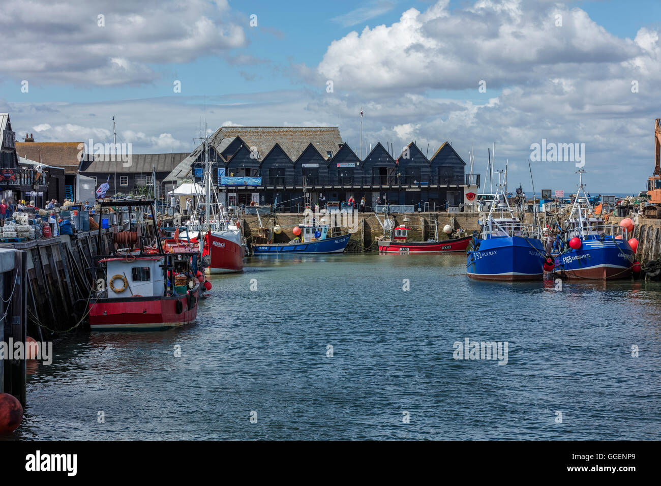 Whitstable harbour in Kent Stock Photo Alamy