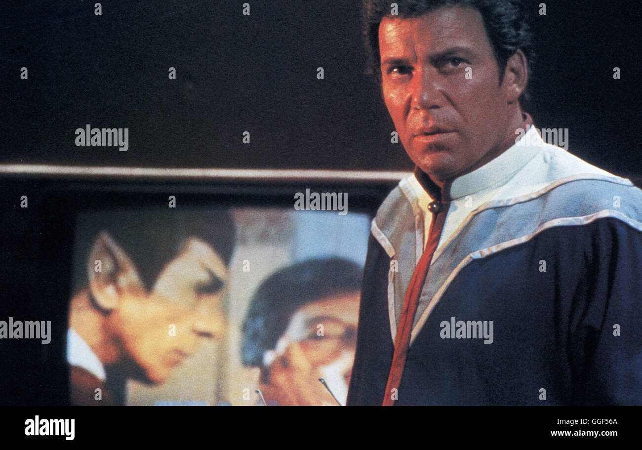 STAR TREK III - AUF DER SUCHE NACH MR. SPOCK / Star Trek III - The Search for Spock USA 1984 / Leonard Nimoy WILLIAM SHATNER (Kirk) in 'Star Trek III - Auf der Suche nach Mr. Spock', 1984./ Regie: Leonard Nimoy aka. Star Trek III - The Search for Spock Stock Photo