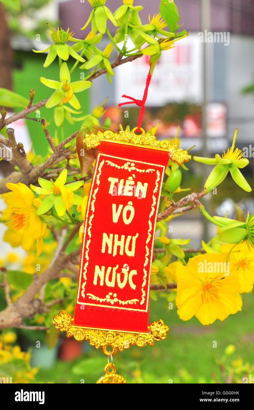 Slogan for the Tet new year Stock Photo