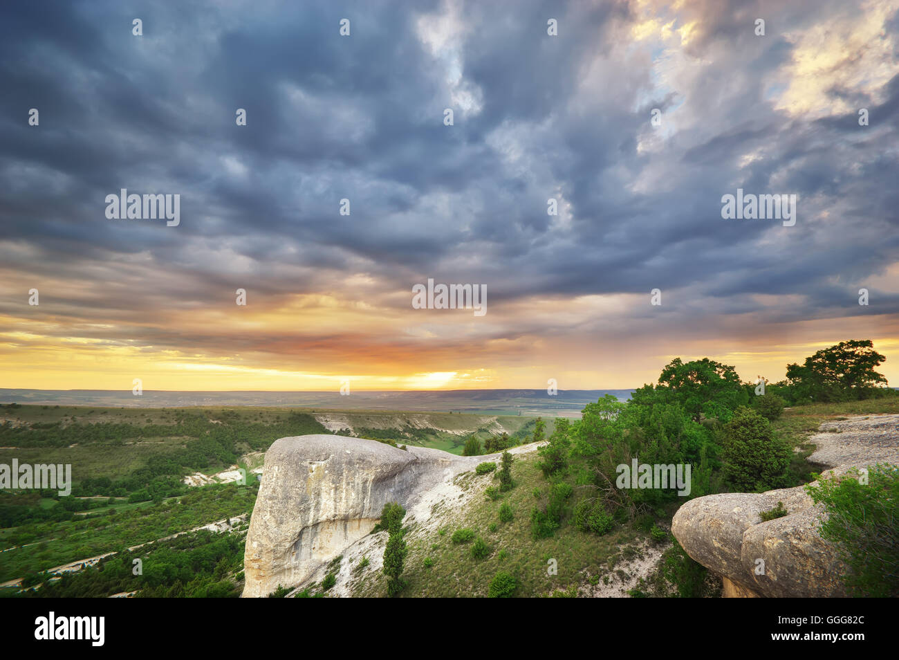 Beautiful mountain landscape. Composition of nature Stock Photo