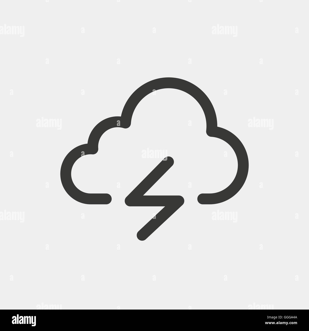 Cartoon lightning bolt cloud hi-res stock photography and images - Alamy