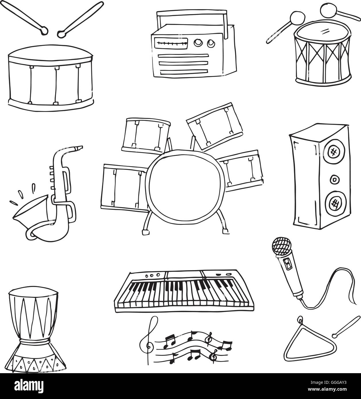 Element music set doodles Stock Vector Image & Art - Alamy