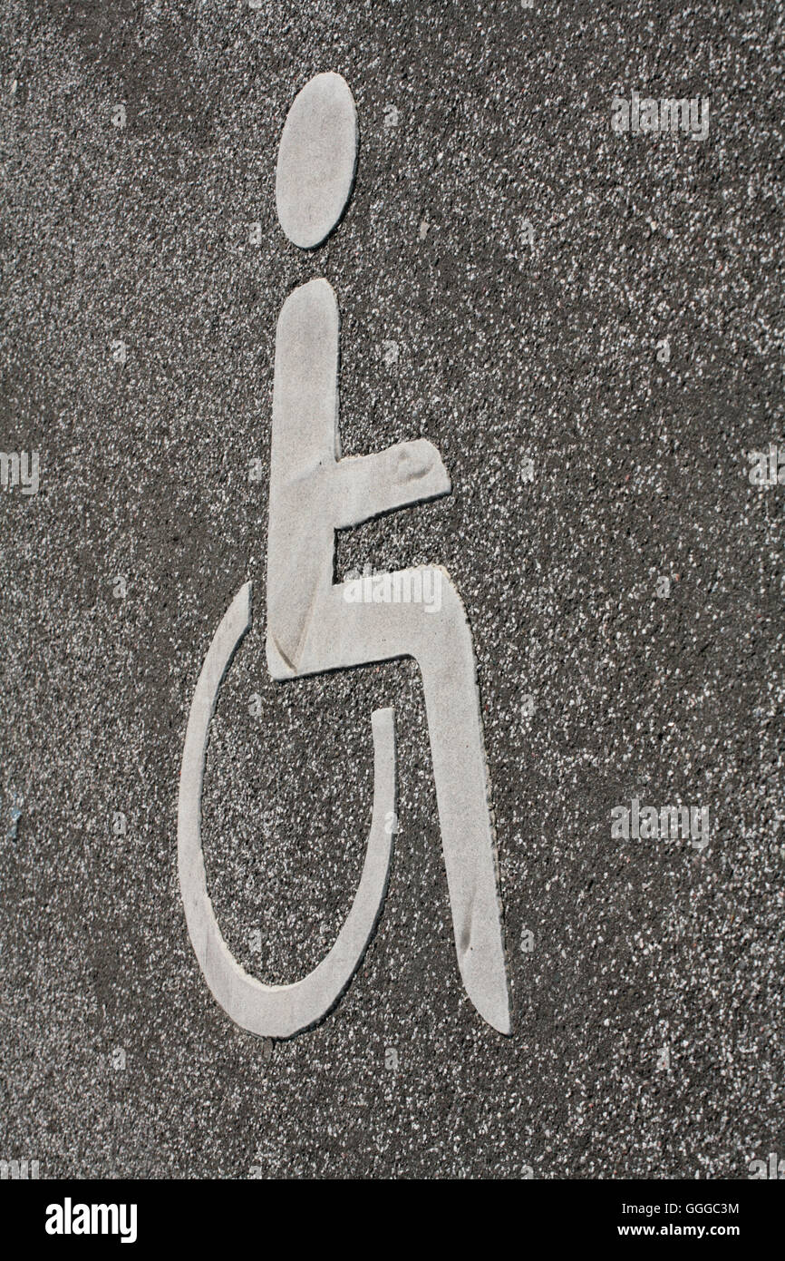 Traffic signs Handicap Stock Photo - Alamy