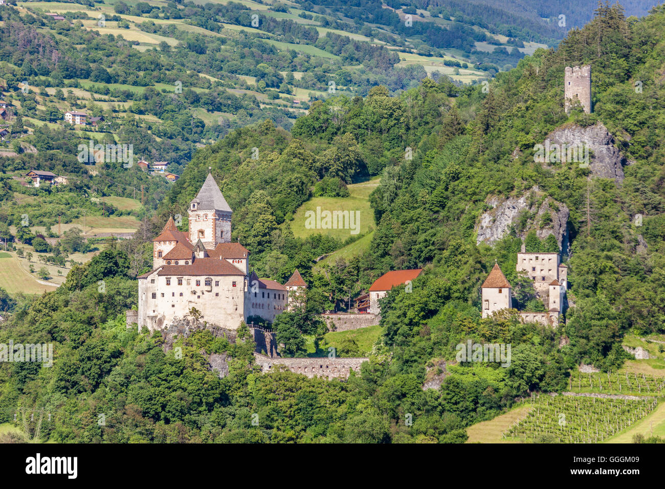 geography / travel, Italy, South Tyrol, the Trostburg in the Eisack Valley, Additional-Rights-Clearance-Info-Not-Available Stock Photo