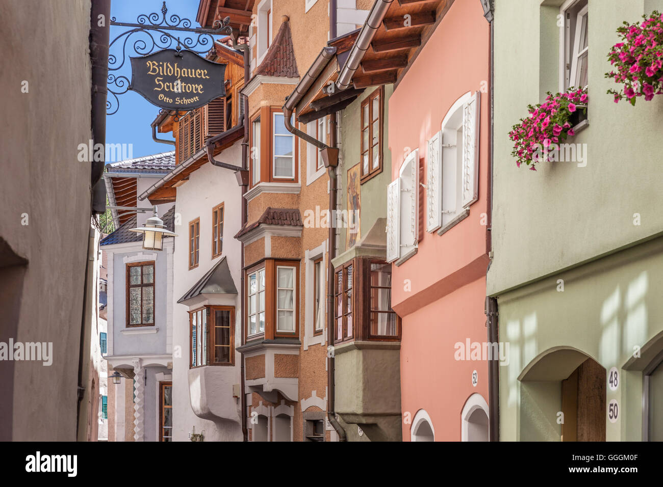 geography / travel, Italy, South Tyrol, in the old town of Klausen in the Eisack Valley, Additional-Rights-Clearance-Info-Not-Available Stock Photo
