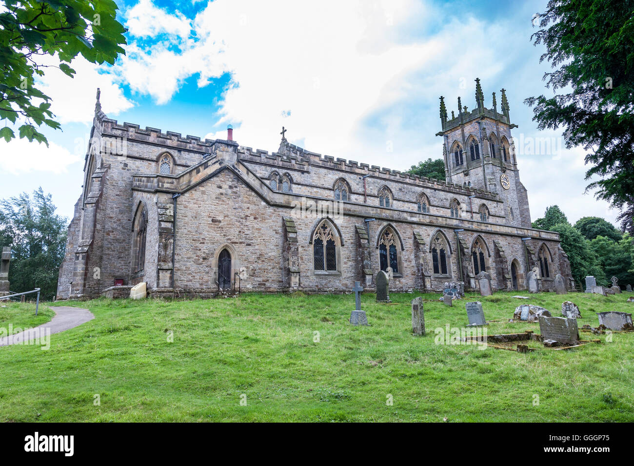 St Andrews church in Aysgarth, North Yorkshire. Stock Photo