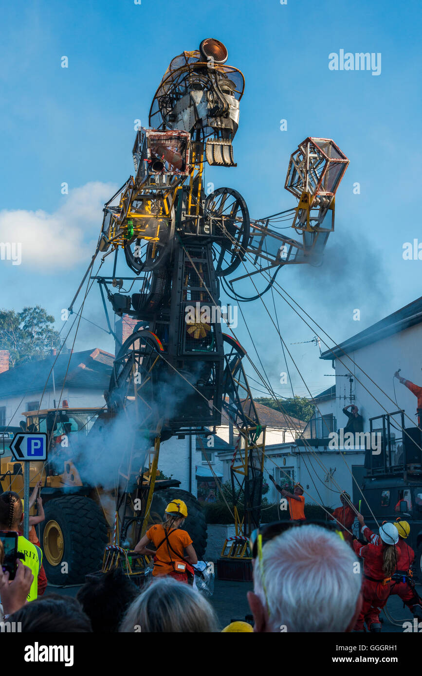 Hayle Cornwall, UK. The Man Engine. The largest mechanical puppet ever to be built in Britain Stock Photo