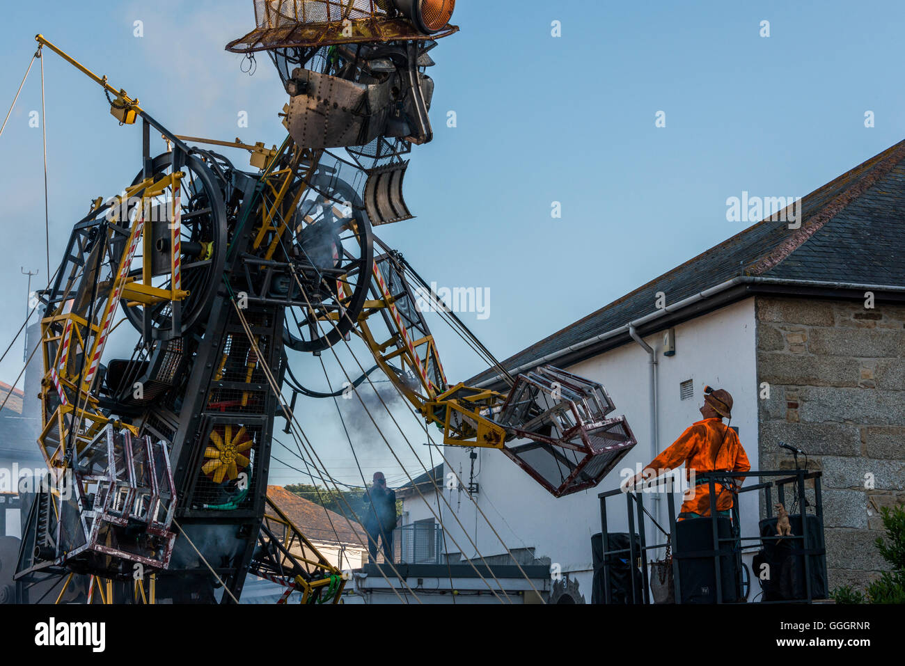 Hayle, Cornwall, UK. The Man Engine. The largest mechanical puppet ever to be built in Britain Stock Photo