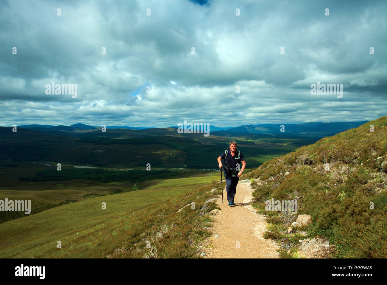 Glen Feshie from Carn Ban Mor, Cairngorm National Park Stock Photo