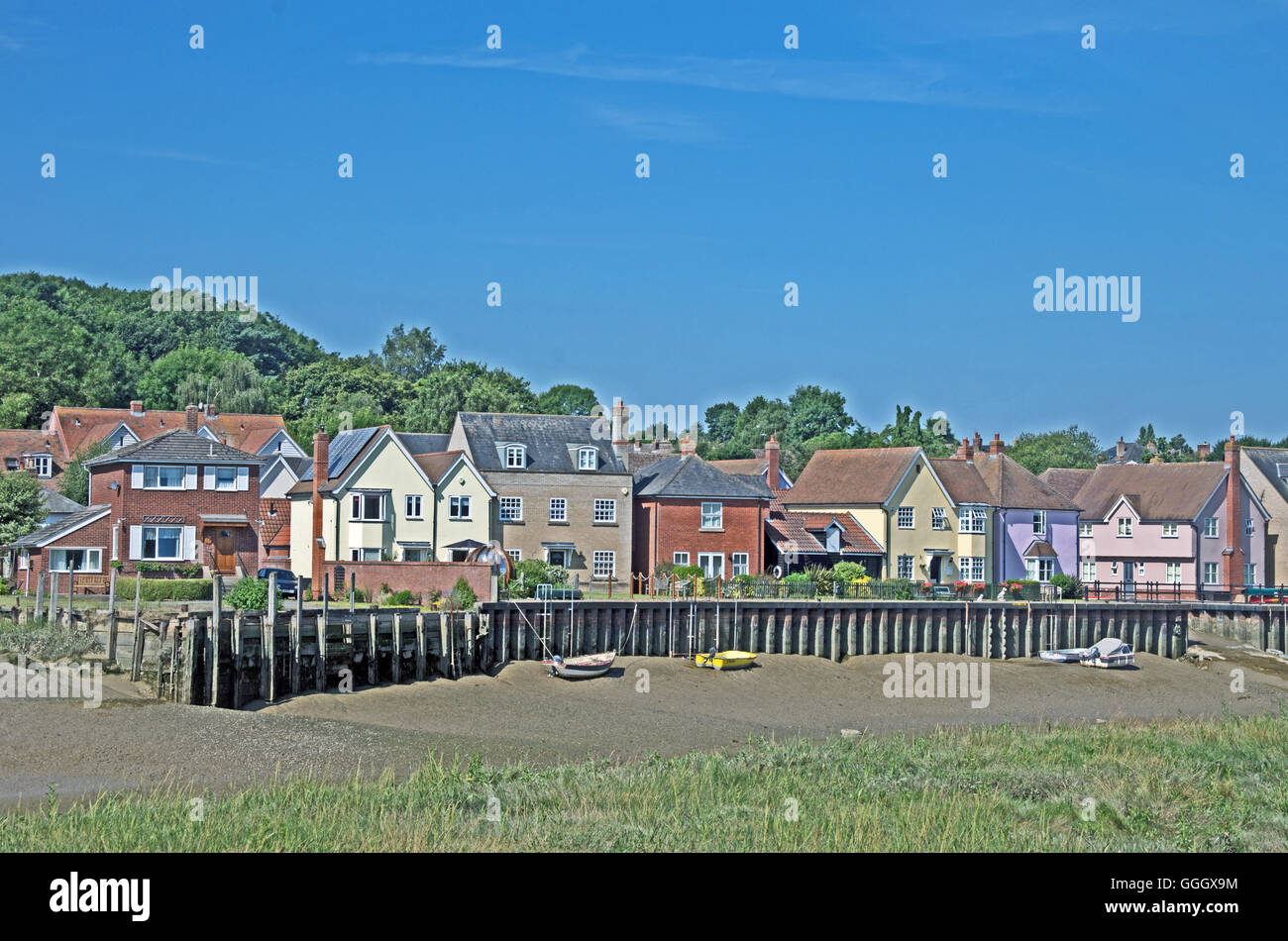 Rowhedge, Wivenhoe, House By River Colne, Essex, England Stock Photo