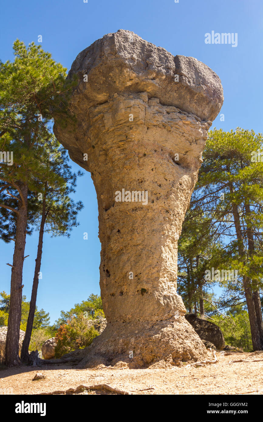 Rocks with capricious forms in the enchanted city of Cuenca, Spain ...