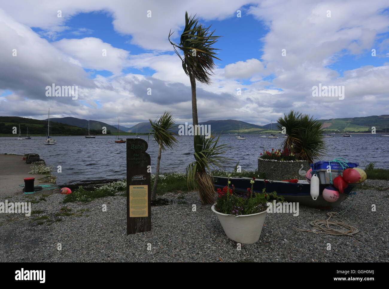 Port Bannatyne Isle of Bute Scotland August 2016 Stock Photo Alamy