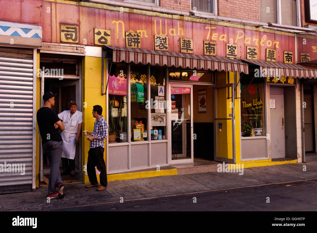 Doyers Street, Chinatown, Then and Now - Top picture circa 1900