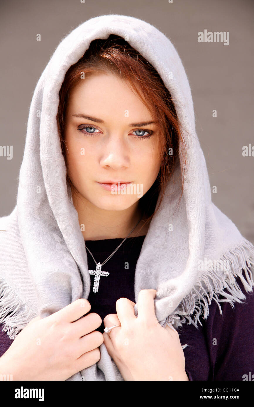 Closeup portrait of a beautiful young woman Stock Photo - Alamy