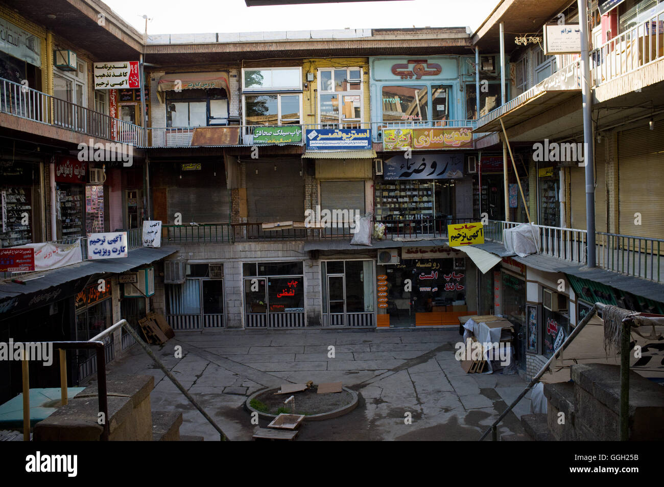 Closed shops in Urmia, Iran. © Jordi Boixareu Stock Photo