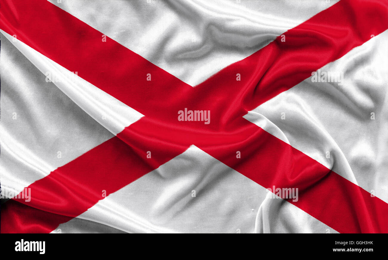 Alabama Flag - Crumpled fabric background, wallpapers Stock Photo - Alamy
