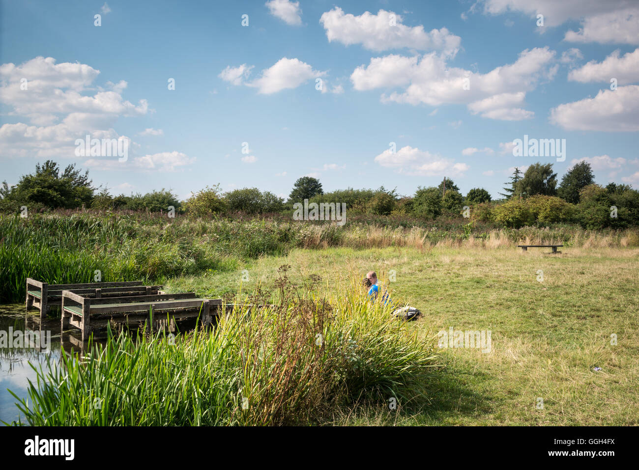 Cattawade picnic site, Suffolk, UK Stock Photo