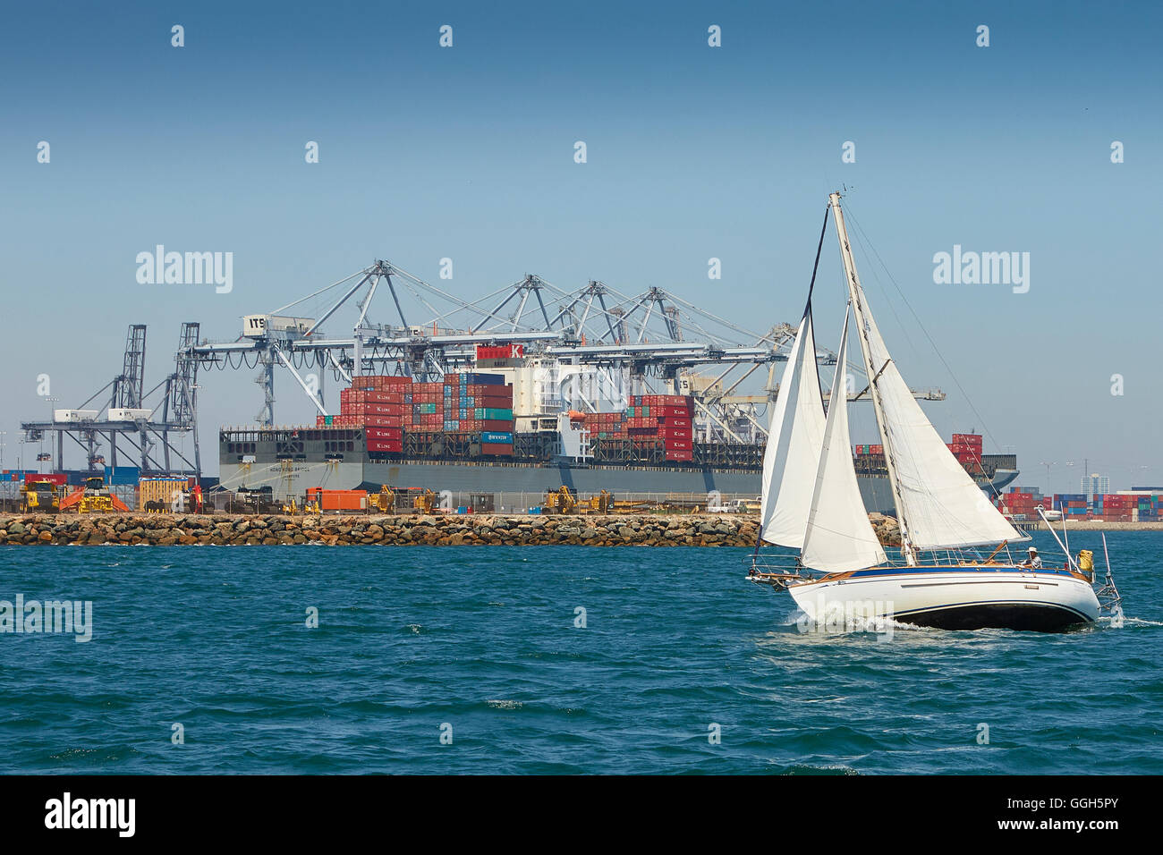 Container Sails Long container ship sails hi-res stock photography and images - Alamy