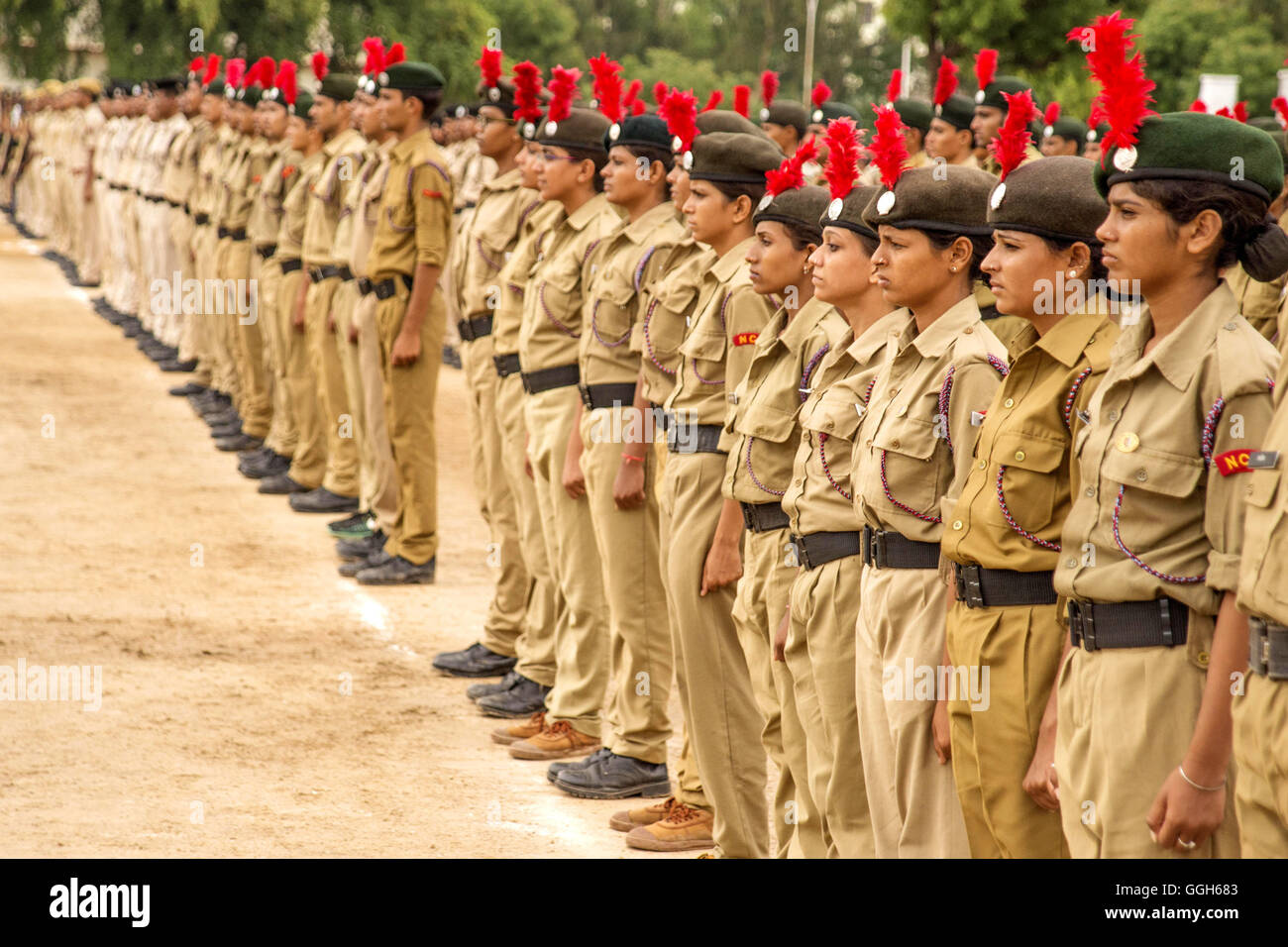 Ajmer, Rajasthan, India. 06th Aug, 2016. Lady police officers ...