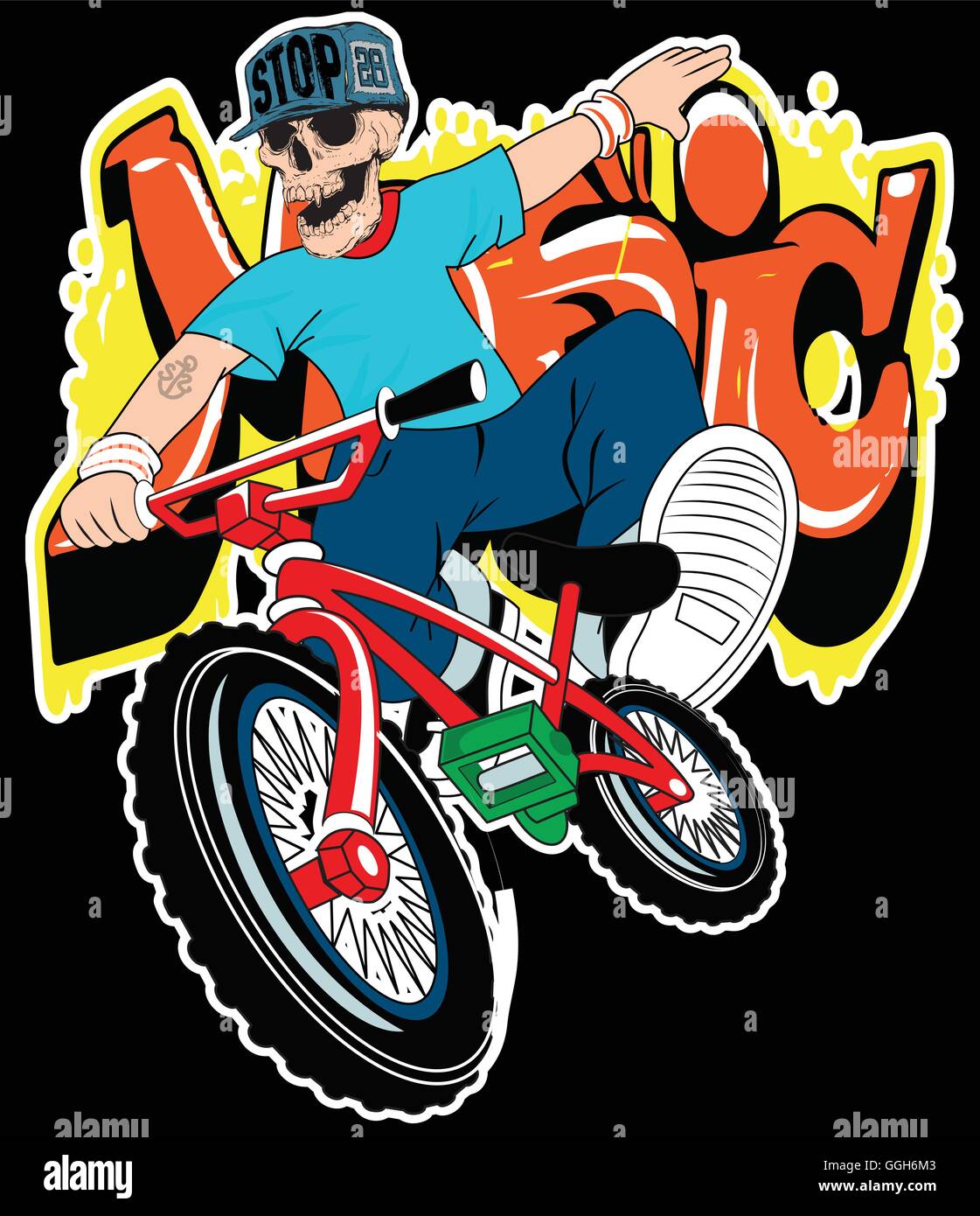 bmx skull bike