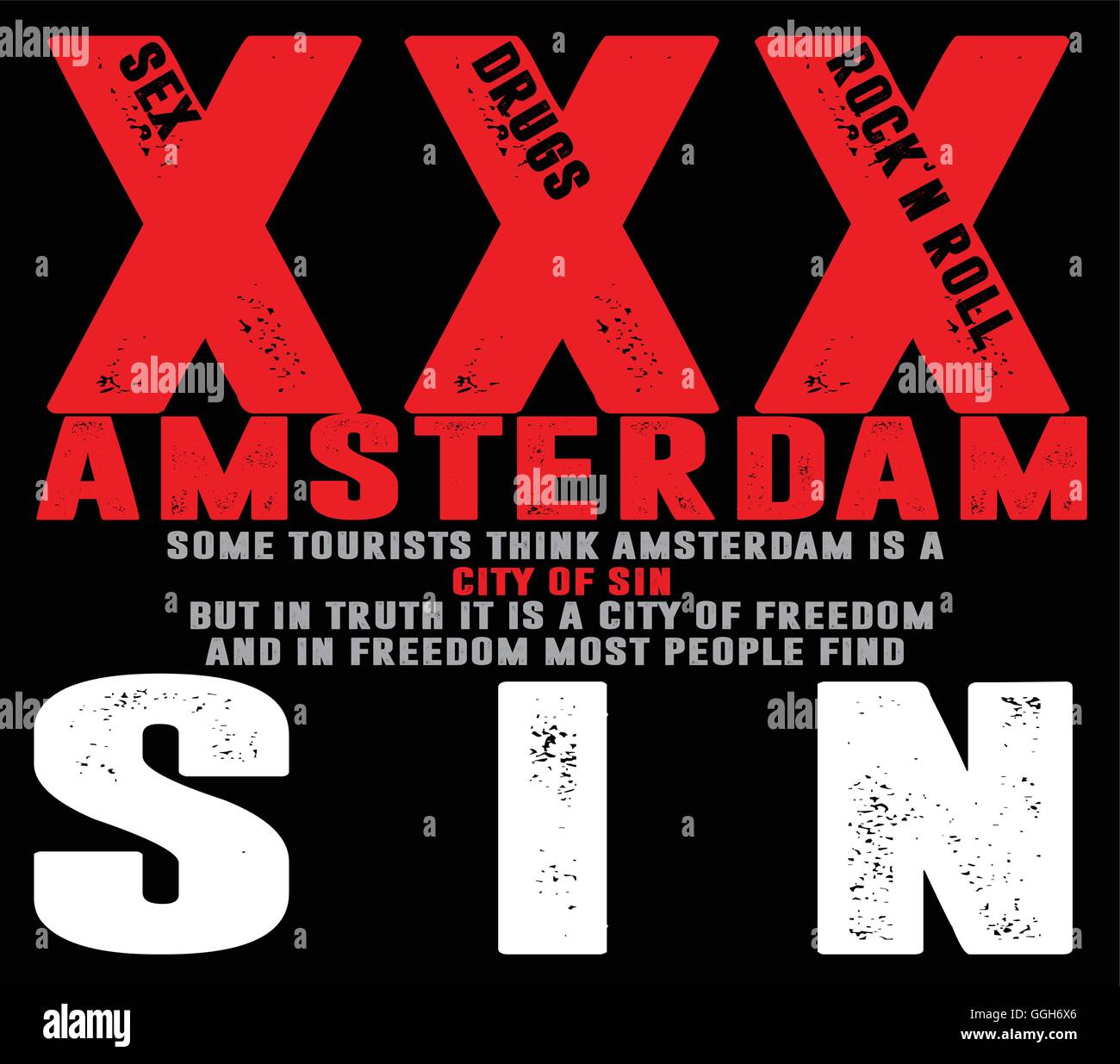 Tee graphic Amsterdam City Typography Slogan and Poster Design Stock