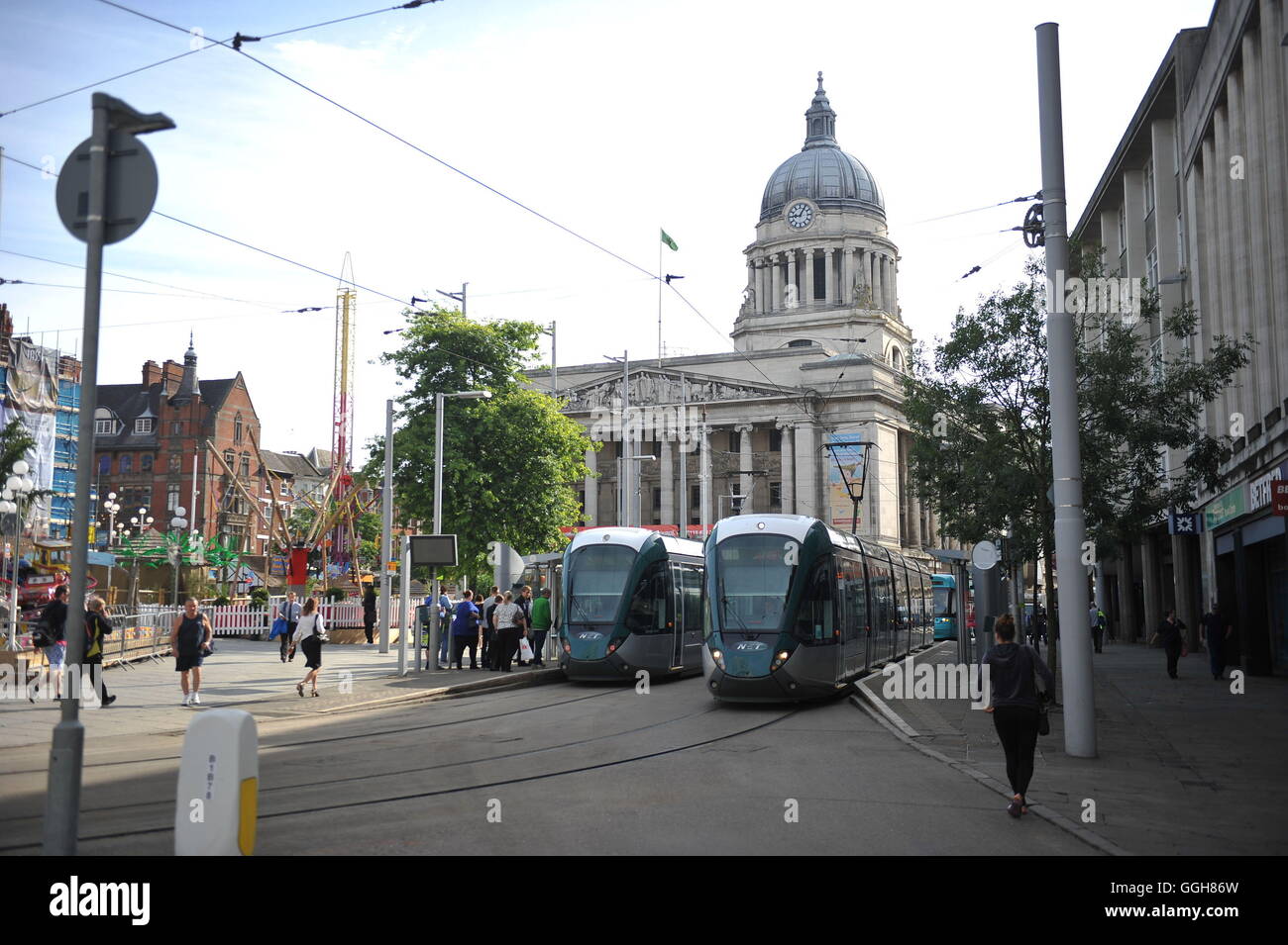 Trams are halted in Nottingham city centre after activists blocked the ...