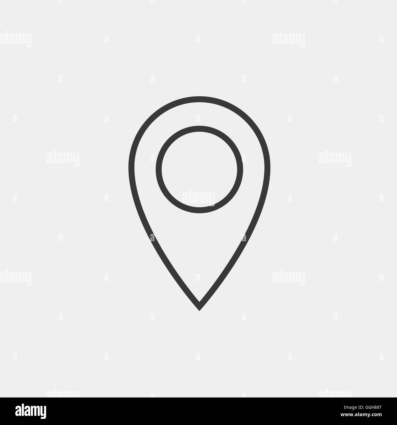 Gps map pointer cartoon Black and White Stock Photos & Images - Alamy